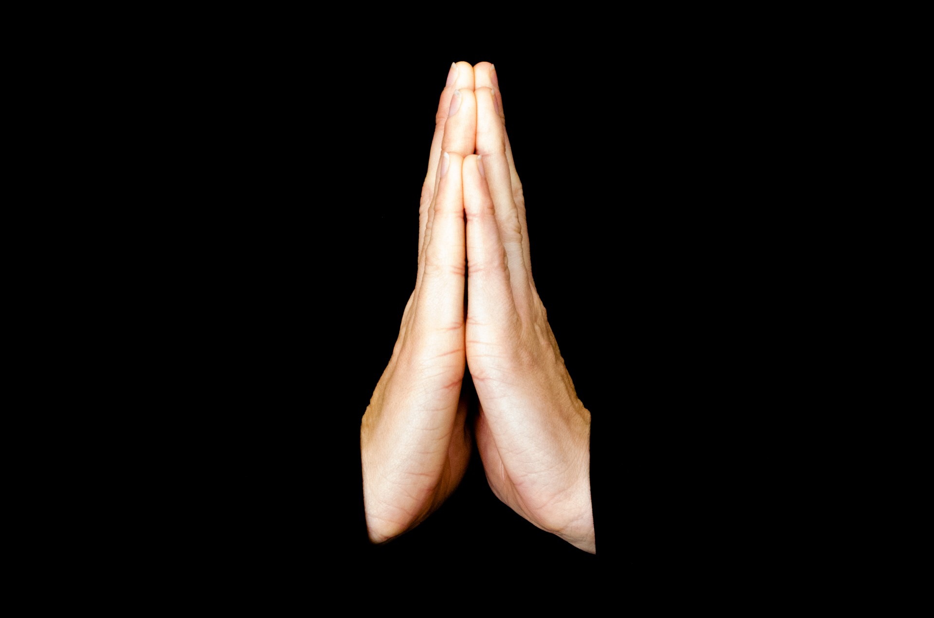 Los Angeles grief support group - praying hands.