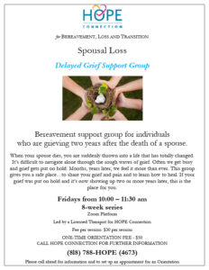 Delayed Grief Group flyer